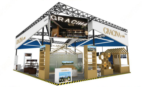 新聯(lián)紡進博會展臺搭建